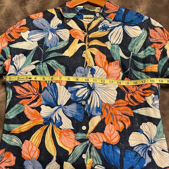 TOMMY BAHAMA | Floral Short Sleeve Hawaiian Shirt Women’s XXS - Picture 8 of 9
